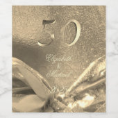 Goldene Hochzeit 50 Jahre Jubiläum Weinetikett (Einzelnes Label)
