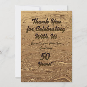 Goldene Hochzeit 50. Jubiläum Danksagungskarte  Dankeskarte