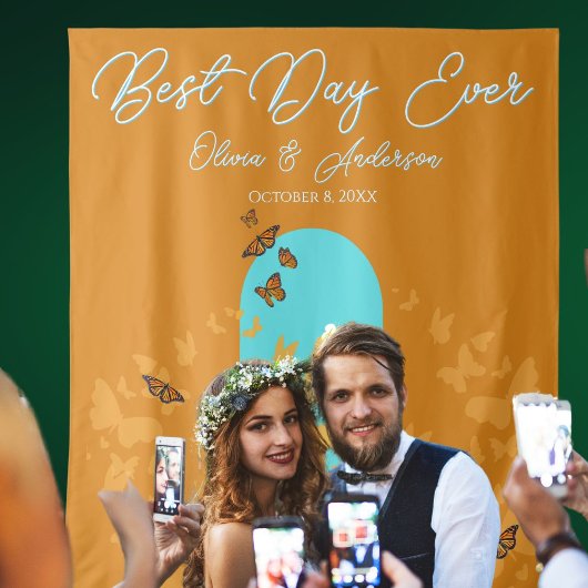 Goldene Hochzeit am besten Tag Goldmedaille Wandteppich