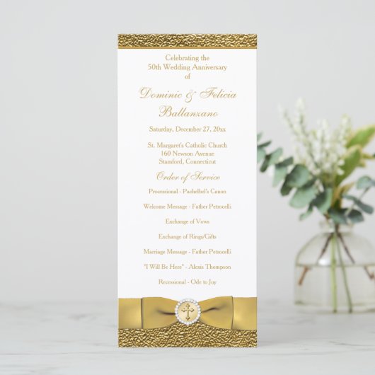 Goldene Hochzeit anlässlich des Jubiläums Programm (Stehend Vorderseite)