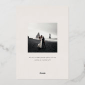 Goldene Hochzeit der Rose Mongram Folieneinladung (Rückseite)