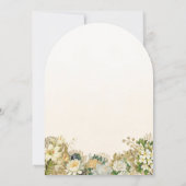 Goldene Hochzeit der weißen Blumen Einladung (Rückseite)