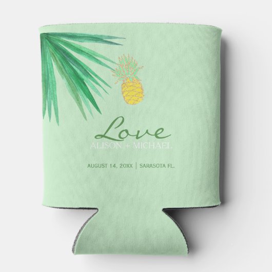 Goldene Hochzeit des tropischen Ananas Dosenkühler (Rückseite)