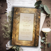 Goldene Hochzeit des verzauberten Waldes Einladung