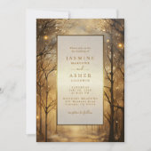 Goldene Hochzeit des verzauberten Waldes Einladung (Vorderseite)