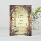 Goldene Hochzeit des verzauberten Waldportals Einladung (Stehend Vorderseite)