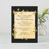 Goldene Hochzeit - Einladung (Stehend Vorderseite)