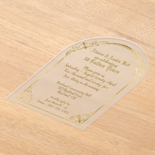 Goldene Hochzeit - Einladung (Ablage )