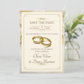 Goldene Hochzeit Einladung (Stehend Vorderseite)