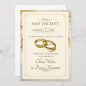 Goldene Hochzeit Einladung (Vorne/Hinten)