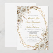 Goldene Hochzeit Einladung (Vorne/Hinten)