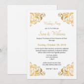 Goldene Hochzeit Einladung (Vorne/Hinten)