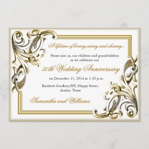 Goldene Hochzeit - Einladungen zum Jubiläum