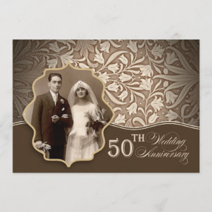 goldene Hochzeit Einladungskarten mit Foto