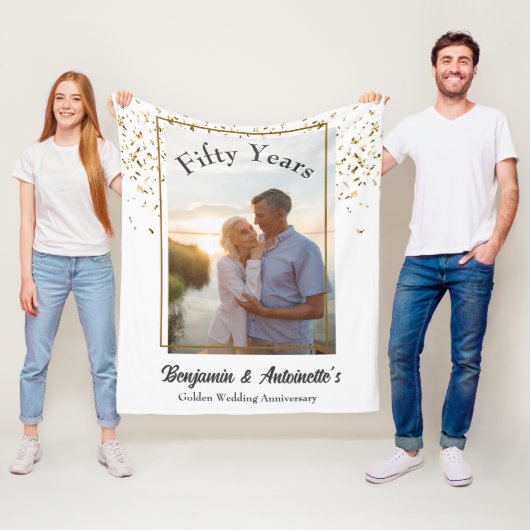 Goldene Hochzeit Fleecedecke (Beispiel)