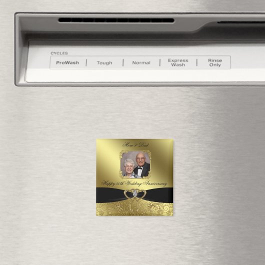 Goldene Hochzeit - Foto Magnet (In Situ (Geschirrspüler))