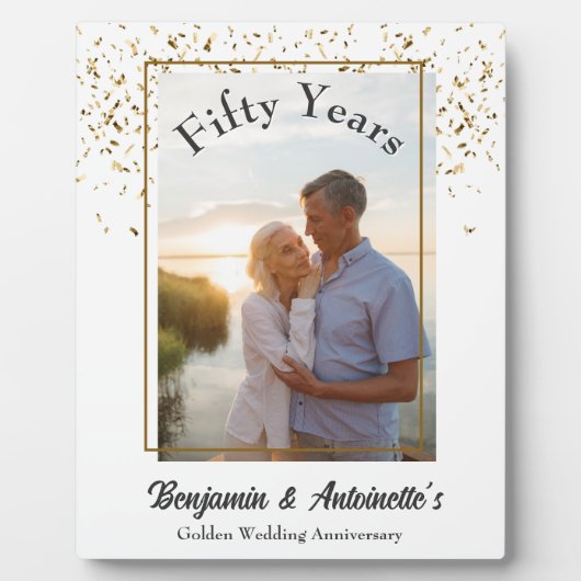 Goldene Hochzeit Fotoplatte (Vorderseite)