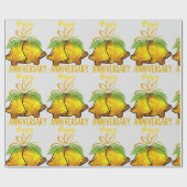 Goldene Hochzeit Geschenkpapier (Flach)