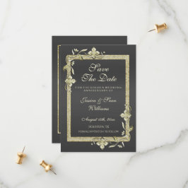 Goldene Hochzeit & Glitzer 50. Goldene Hochzeit Save The Date