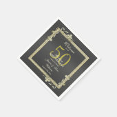 Goldene Hochzeit & Glitzer 50. Goldene Hochzeit Serviette (Ecke)