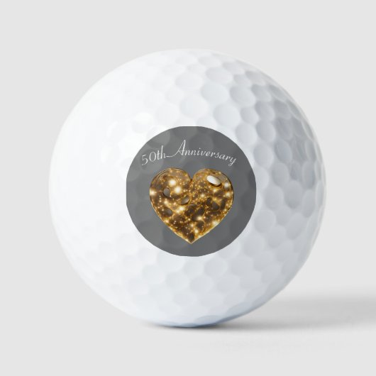 Goldene Hochzeit Golfball (Vorderseite)