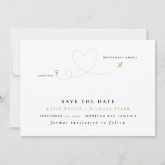 Goldene Hochzeit in Urlaubsort Save the Date Einladung