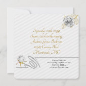 Goldene Hochzeit Jahrestag 50. Jahre Streifen Einladung (Rückseite)