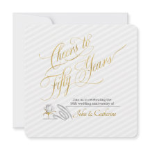 Goldene Hochzeit Jahrestag 50. Jahre Streifen