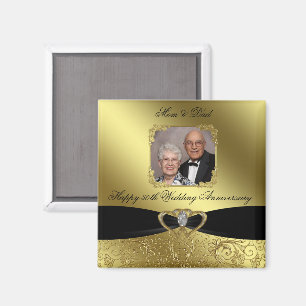 Goldene Hochzeit Jubiläums Foto Magnet