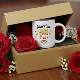 Goldene Hochzeit Kaffeetasse Geschenk Jumbo-Tasse