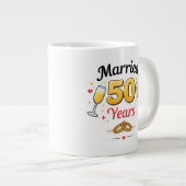 Goldene Hochzeit Kaffeetasse Geschenk Jumbo-Tasse (Vorderseite Rechts)