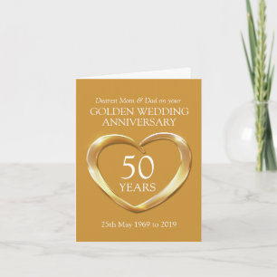 Goldene Hochzeit Mom und Dad Karte