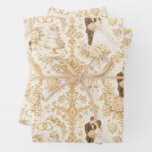 Goldene Hochzeit Muster Geschenkpapier Set (Beispiel)