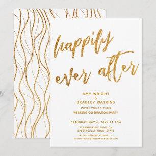 Goldene Hochzeit nach dem Märchen Weiße Hochzeitsf Einladung