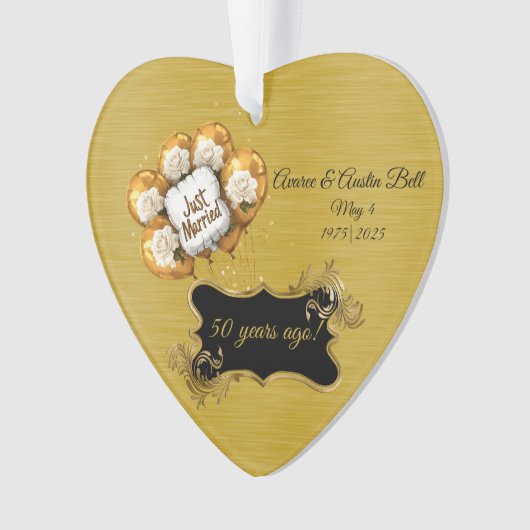 Goldene Hochzeit Ornament (Vorderseite)