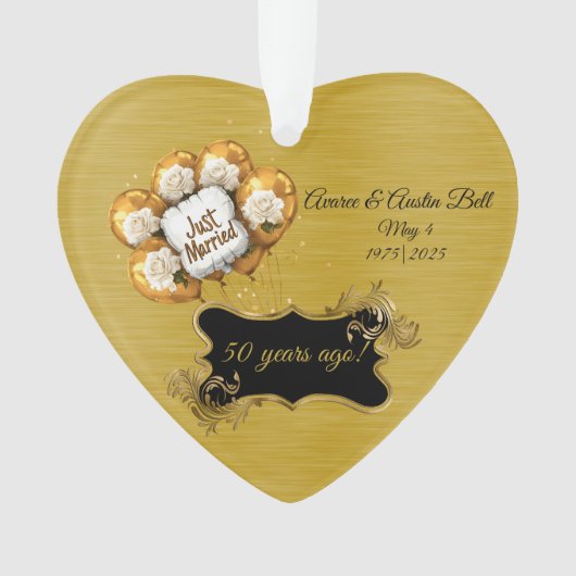 Goldene Hochzeit Ornament (Vorderseite)