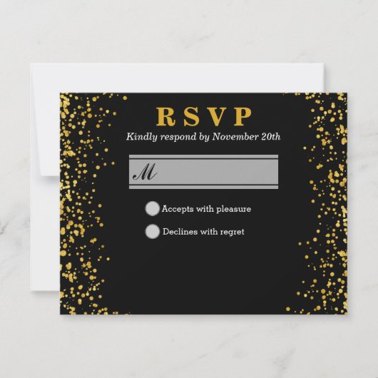 Goldene Hochzeit RSVP Karte (Vorderseite)