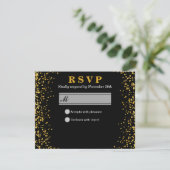 Goldene Hochzeit RSVP Karte (Stehend Vorderseite)