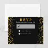 Goldene Hochzeit RSVP Karte (Vorne/Hinten)