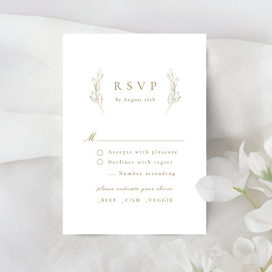 Goldene Hochzeit RSVP Karte