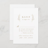 Goldene Hochzeit RSVP Karte (Vorne/Hinten)