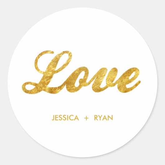Goldene Hochzeit Runder Aufkleber (Vorderseite)