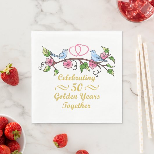 Goldene Hochzeit Serviette (Beispiel)