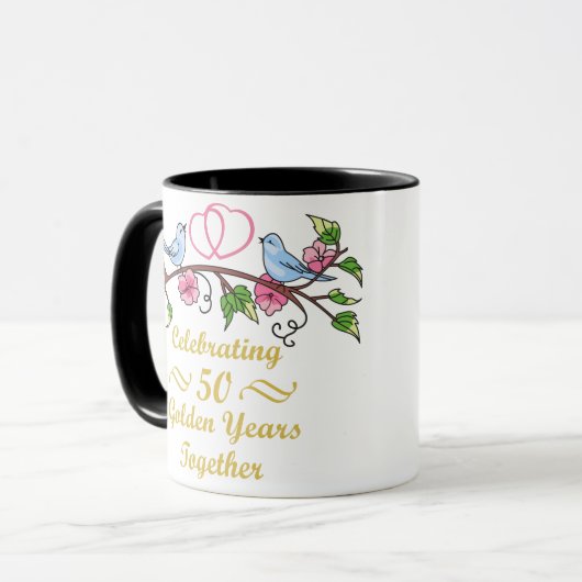 Goldene Hochzeit Tasse (Vorderseite Links)