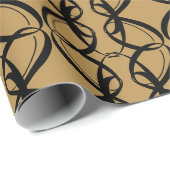 Goldene Hochzeit, Verlobung und Jahrestag - Paar Geschenkpapier (Rolleneckpunkt)