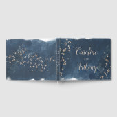 Goldene Hochzeit von Watercolor Indigo Gästebuch (Voll)