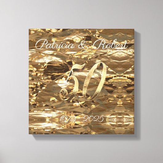 Goldene Hochzeit zum 50. Geburtstag Leinwanddruck (Vorderseite)