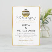 Goldene Hochzeit zum 50. Jubiläum Einladung (Stehend Vorderseite)