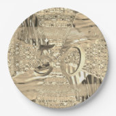 Goldene Hochzeit zum 50. Jubiläum Elegante Imitats Pappteller (Vorderseite)