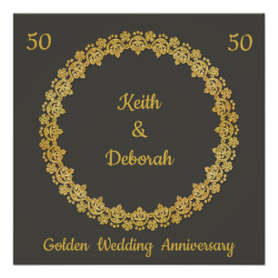 Goldene Hochzeit zum Jubiläum Poster